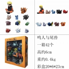 Naruto Uzumaki Naruto & bijuu Cartoon Toys Japanese Anime Figure 4-7CM
