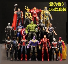 The Avengers Movie Cosplay Cartoon Model Toys Statue Anime PVC Figure (16pcs/set)