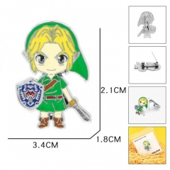 The Legend Of Zelda Link Cartoon Fashion Badge Pin Decoration Cloth Alloy Anime Brooch