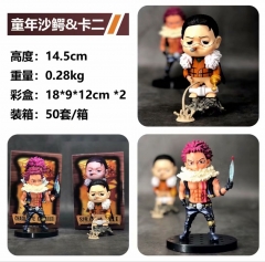 2pcs/set One Piece Sir Crocodile Katakuri Cosplay Cartoon Model Toy Statue Collection Anime PVC Figures
