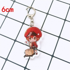 Japanese Cartoon Cells At Work Anime Acrylic Keychain Cute Keyring