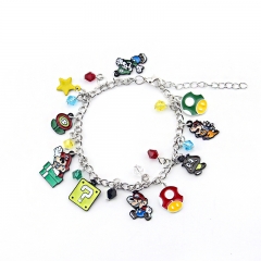 Super Mario Bro Cartoon Alloy Wristband Decoration Pendant