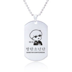 K-POP BTS Bulletproof Boy Scouts Alloy Kawaii Necklace Decoration Necklace