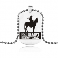 2 Colors Red Dead Redemption Cosplay Hot Game Cartoon Pendant Stainless Steel Anime Necklace