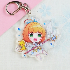 Card Captor Sakura Cosplay Japanese Character Cartoon Cute Keyring Acrylic Anime Keychain