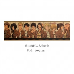 Attack on Titan Printing Cartoon Placard Home Decoration Retro Kraft Paper Anime Poster
