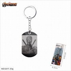Movie The Avengers Stainless Steel Military Plate Cosplay Keychain