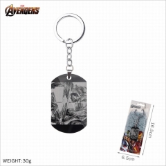 Movie The Avengers Hulk Stainless Steel Military Plate Cosplay Keychain