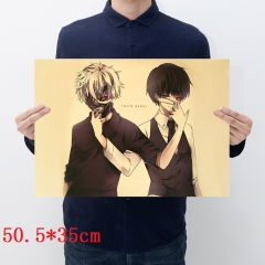 Tokyo Ghoul Printing Cartoon Placard Home Decoration Retro Kraft Paper Anime Poster
