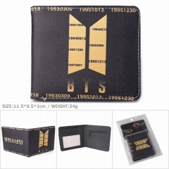 K-POP BTS Bulletproof Boy Scouts PU Leather Wallet Bifold Short Coin Purse