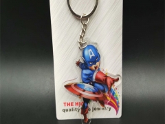 Captain America Movie Cosplay Cartoon Pendant Acrylic Anime Keychain