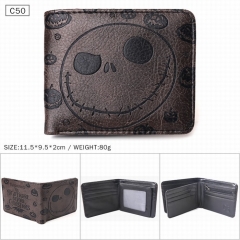 Nightmare Before Christmas Cartoon Coin Purse PU Leather Fashion Anime Short Wallet