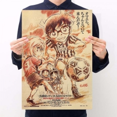 Detective Conan Cartoon Placard Home Decoration Retro Kraft Paper Anime Poster