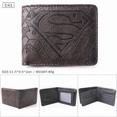 Superman Cartoon Coin Purse PU Leather Fashion Anime Short Wallet