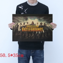 Playerunknown's Battlegrounds PUBG Game Placard Home Decoration Retro Kraft Paper Anime Poster