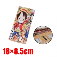 Cartoon One Piece PU Leather Wallet Girls Long Coin Purse