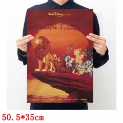 The Lion King Cartoon Placard Home Decoration Retro Kraft Paper Anime Poster