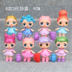 8pcs/set L.O.L. Surprise Dolls 3 Generation Cartoon Collection Toys Statue Anime PVC Figure