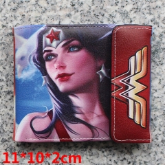Super Hero Wonder Woman Bifold Wallets PU Leather Short Wallet