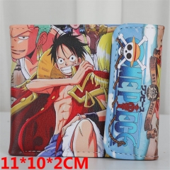 Japanese One Piece Short Wallets PU Leather Cartoon Wallet