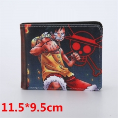 Japanese One Piece Short Wallets PU Leather Cartoon Wallet