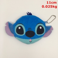 Lilo and Stitch Cosplay Cartoon For Kids Coin Wallet Anime Plush Zipper Purse Pendant