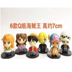 One Piece Cosplay Cartoon Model Toys Statue Anime PVC Figure (6pcs/set)
