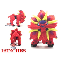 Pokemon Red Solgaleo Cartoon Stuffed Doll Kawaii Anime Plush Toys 30cm
