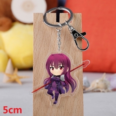 Fate Stay Night Cartoon Pendant Key Ring Transparent Anime Acrylic Keychain