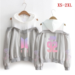 3Colors K-POP BTS Bulletproof Boy Scouts Jin Fashion For Adult Cosplay 3D Print Strapless Shoulder Casual Style Hooded Anime Long Sleeves Hoodie