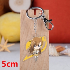 Fairy Tail Cartoon Pendant Key Ring Transparent Anime Acrylic Keychain