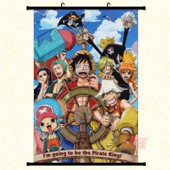 One Piece Cartoon Wallscrolls Waterproof Anime Wall Scroll