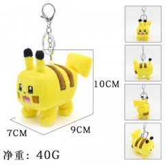 Pokemon Pikachu Cosplay Cartoon Plush Pendants Anime Plush Toy Keychain