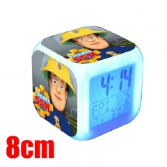 Fireman Sam Anime Clock Cartoon LED Clocks For Child
