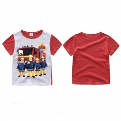Fireman Sam Anime Children's Short Sleeve T Shirt