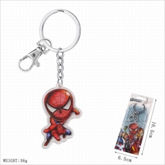 Spider Man Movie Cosplay Cartoon Decoration Key Ring Pendant Acrylic Anime Keychain