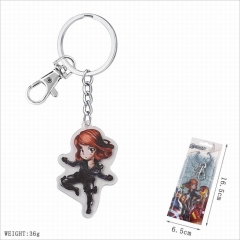 Black Widow Movie Cosplay Cartoon Decoration Key Ring Pendant Acrylic Anime Keychain