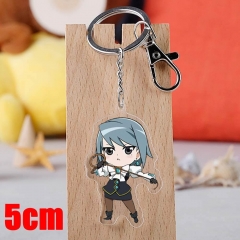 Ace Attorney Mei Karuma Cartoon Pendant Key Ring Transparent Anime Acrylic Keychain