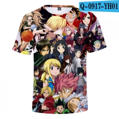Fairy Tail Fashion 3D Tshirts Cartoon Short Summer T shirts