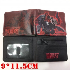 Hellboy Movie Colorful Cosplay Cartoon Wallets PU Leather Coin Purse Bifold Anime Wallet
