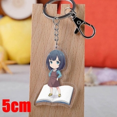 Eromanga Sensei Tomoe Takasago Cartoon Pendant Key Ring Transparent Anime Acrylic Keychain