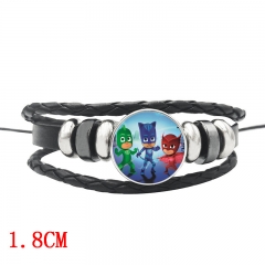 PJ Masks Hand Knitting Bangles Cosplay Bracelet Fashion Cool Black Anime Bracelet