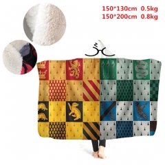 2 Sizes Colorful Harry Potter Cartoon Pattern Flannel Blanket Home Plush Anime Blanket
