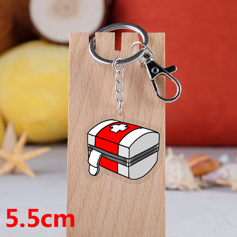 Fortnite Game Pendant Key Ring Transparent Anime Acrylic Keychain