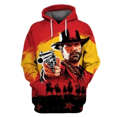 Fashion Game Red Dead: Redemption 3D Hooded Long Sleeves Hoodie