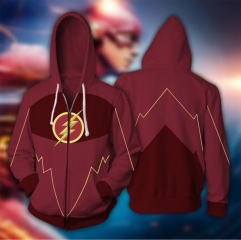 Marvel The Flash 3D Hooded Long Sleeves Zipper Hoodie