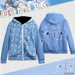 That Time I Got Reincarnated as a Slime Cartoon Hooded Hoodie Fashion Cosplay Print Anime Sweater Hooded Thick Zipper Hoodie