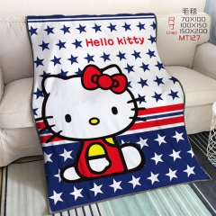 Hello Kitty Velvet Cartoon Design For Children Anime Blanket