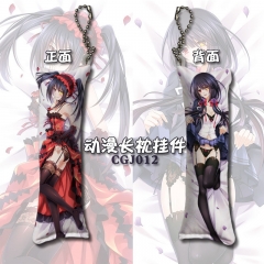 Date A Live Cosplay Cartoon Design Decoration Key Ring Anime Square Pillow Pendant Keychain