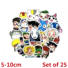 25pcs/set Japanese Manga Cartoon Waterproof Decoration Kawaii Anime PVC Stickers